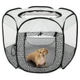 thumbnail image 1 of Corralito portátil para perros y carpa para gatos Furhaven Gris Piedras Mediana, 1 of 9