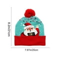 thumbnail image 3 of Unisex LED Light-up Christmas Sweater Hat Novelty Knitted Xmas Beanie Cap for Party Holiday Xmas Christmas Party Supplies, 3 of 6