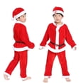 thumbnail image 1 of Conjunto de vestido rojo de Navidad para niños, traje de Papá Noel, ropa de fiesta, Año Nuevo, 1 of 5