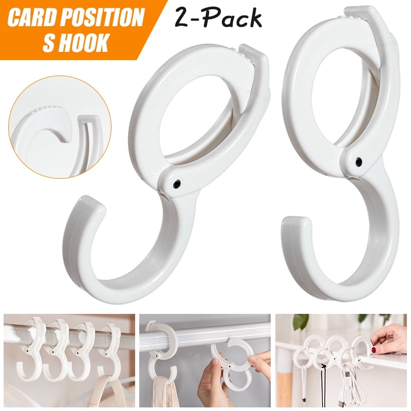 2Pack Multifunctional Portable Plastic S-Shaped Hook Clothes Hanger Towels New 