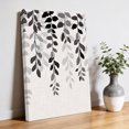 thumbnail image 3 of Canvas Wall Art, Grey Ombre Botanical Framed Canvas Prints for Bedroom Bathroom, Watercolor Gray Pastoral Leaf Rustic Gallery Wrapped Wall Decor for Home Office, Gifts, 11"x14" Ship Next Day, 3 of 9