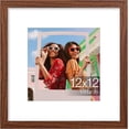 thumbnail image 1 of Vittanly 12x12 Picture Frame, Display Pictures 8x8 with Mat or 12x12 without Mat, Premium Material with Shatter Resistant Plexiglass, Square Frame for Wall Mounting, Home Decor, Walnut Brown, 1 Pack, 1 of 1