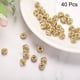 thumbnail image 3 of Uxcell 40Pcs 8mm Cuentas de Strass de Gran Agujero, Cuentas Espaciadoras Europeas en Granel (Oro Brillante), 3 of 5