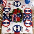 thumbnail image 6 of Patriotic Independence Day Door Wreath, Artificial Greenery, Flowers and Bow for Home Decor, Weather-Resistant Wreath for Indoor Outdoor Parties/Gardens, Celebrates 4th of July in Style, 24in, B, 6 of 9