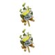 thumbnail image 4 of Minnieouse Flores artificiales de bajo mantenimiento: precio asequible de ramillete de boda Ramillete de boda nupcial azul amarillo azul amarillo 2piezas, 4 of 6