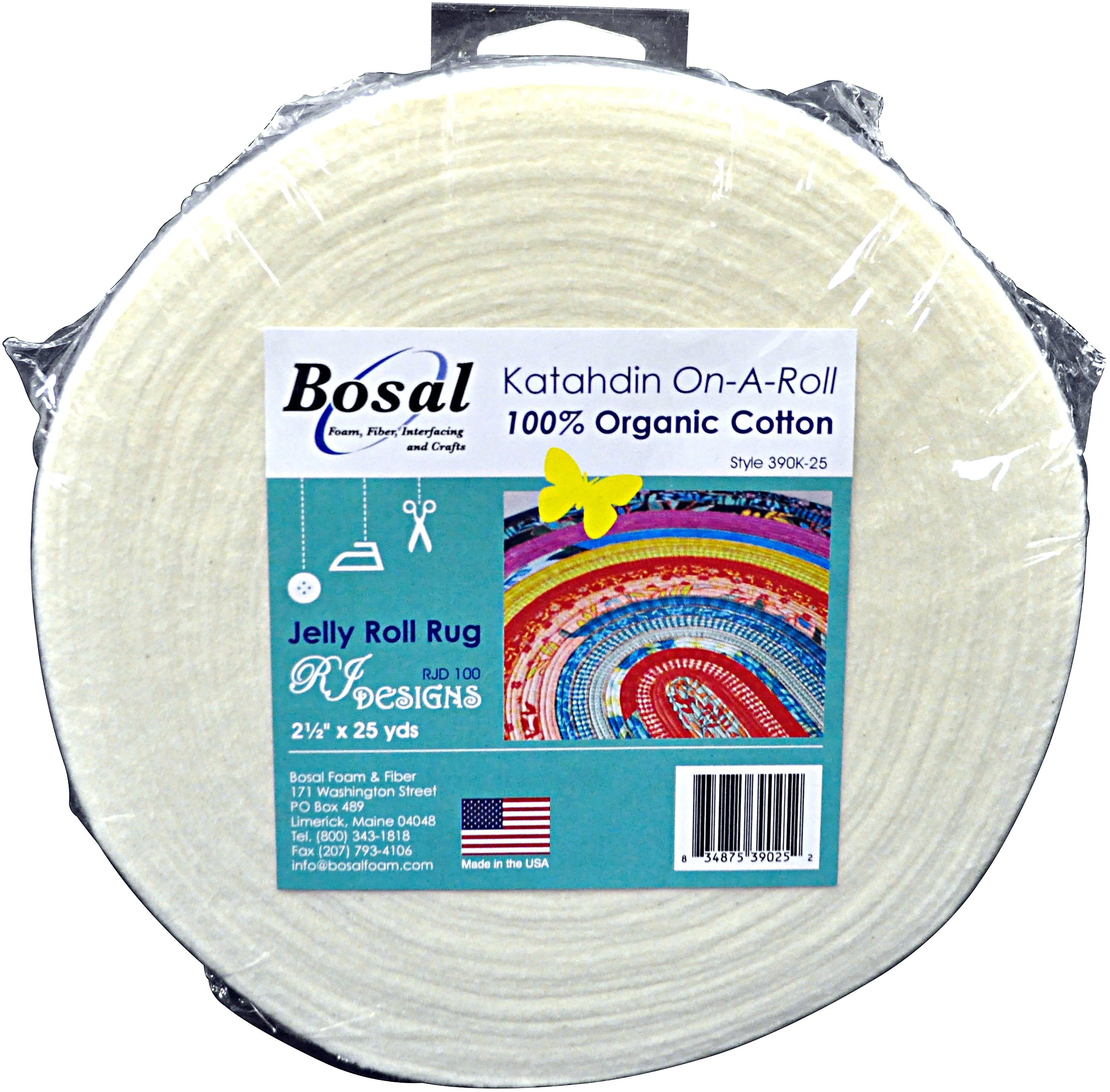 Bosal Katahdin OnARoll 100 Organic Cotton Batting2.5"X25yd