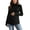 Black, variant on Women Maternity Ribbed Turtleneck Top Long Sleeve Slim Fit Stretch Knit Pregnancy Base Layer Shirt for Autumn Winter S-XXL