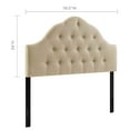 thumbnail image 2 of Modway Sovereign Tufted Button Linen Fabric Upholstered King Headboard in Beige, 2 of 2