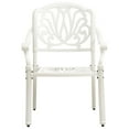 thumbnail image 3 of vidaXL Bistro Set White Cast Aluminum 5 Piece Set Durable Bistro Set, 3 of 6