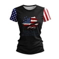 thumbnail image 2 of Women's 250th Anniversary USA Shirt Independence Day Top 4th of July Shirts America 250 Merchandise Crew Neck Flag Graphic Tee, 2 of 6