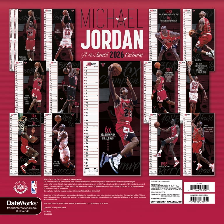 Michael Jordan Framed Poster and 2026 Calendar - Walmart.com