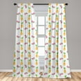 thumbnail image 5 of Ambesonne Tropical Curtains, Pastel Watercolor Art, Pair of 28"x84", Multicolor, 5 of 5