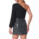 thumbnail image 3 of Bodysuit de un solo hombro INSPIRE CHIC para mujeres, de manga larga, casual y de canalé, 3 of 5