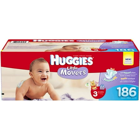 Huggies Little Movers Diapers, Economy P
