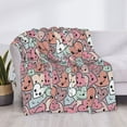thumbnail image 3 of Rateoe Cartoon Hearts Pattern Flannel Throw Blanket, Ultra-soft Blanket for Bed, Couch, Car, Hypoallergenic Anti-pilling blanket-, 3 of 6