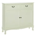 thumbnail image 6 of DecMode Farmhouse 36 x 40 inch wooden two-door cabinet with top drawers, 6 of 12
