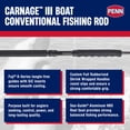 thumbnail image 2 of PENN Carnage III Conventional Boat Rod, 6'6" Fishing Pole, Medium Power, 2 of 5