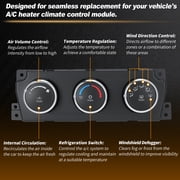 Unique Bargains 55056826AB A/C Heater Climate Control Module for Dodge for Ram 1500 2009-2011 HVAC Control Switch Panel Replacement No.55056826AC/55056826AD/55056826AE