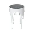 thumbnail image 3 of Studio 350 Aluminum Metal Accent, Console, and Coffee Table Collection with Drip Melting Design and Smoke Shaded Glass Top Multiple Colors White -, 3 of 5