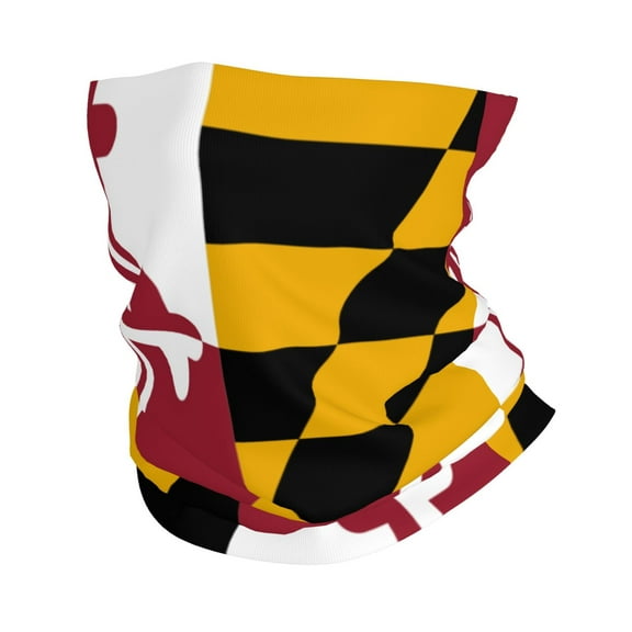Neck Gaiter Face Mask Men Women Maryland Flag Seamless Bandana Face Cover Scarf Mask Balaclava Headband