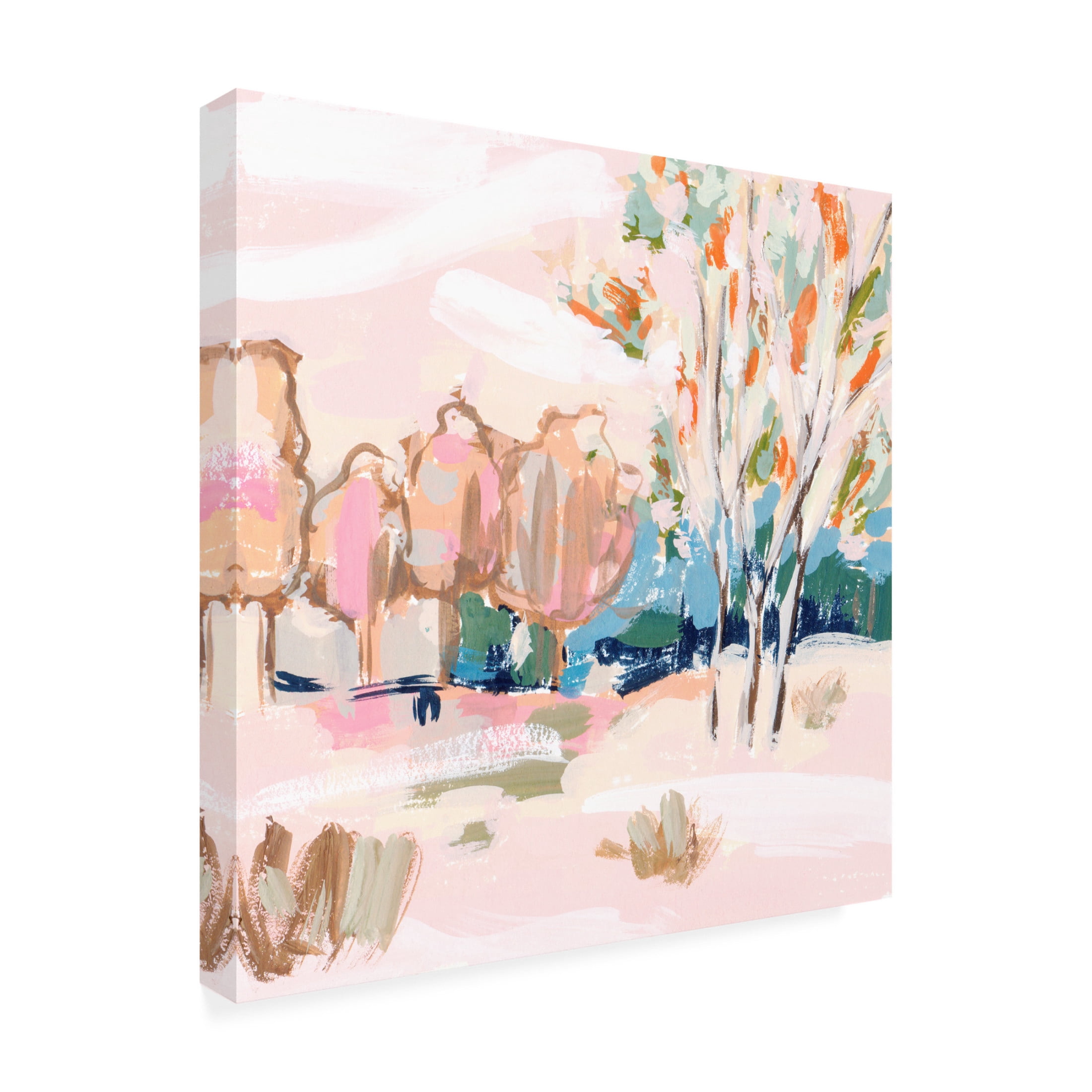 Canvas Wall Art - Melissa Wang 'Cherry Spring IV' Wall Art for Living Room, Bedroom, or Office Décor by Trademark Fine Art - 14 x 14 Inches