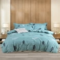 thumbnail image 4 of Fiudx Juego de Cama de Lana Cepillada, Elegante Funda Nórdica Azul Claro, Fundas de Almohada Suaves y Transpirables, Sábanas de Fácil Cuidado, Decoración Textil para El Hogar, Renovación Del Dormitor, 4 of 6