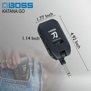 Boss Katana:GO Personal Headphone Guitar Amplifier Bundle with Gearlux Instrument Cable, Picks, and Austin Bazaar Polishing Cloth