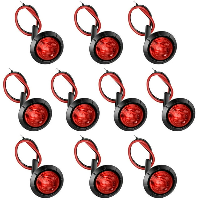 10/20pcs LED Clearance Light 12V Waterproof Car Side Marker Light Bright Truck Trailer Yellow/Red Indicator Light Auto Identification Lamp for Car Trailer Truck RV