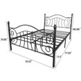 thumbnail image 5 of Metal Bed Frame Platform Mattress Foundation with Headboard & Footboard Box Spring Replacement, Heavy Duty & Quick Assembly, Full, Black, 5 of 5