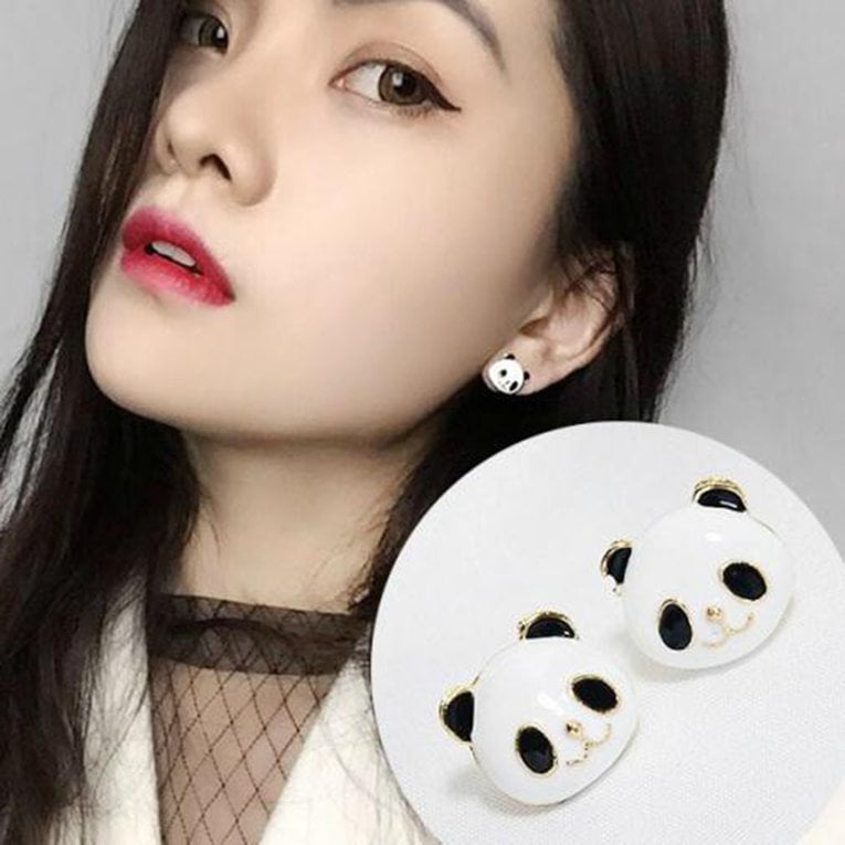 Fashion Lovely Delicate Panda Cute Cartoon Images Earrings Ear Studs Jewelry 
