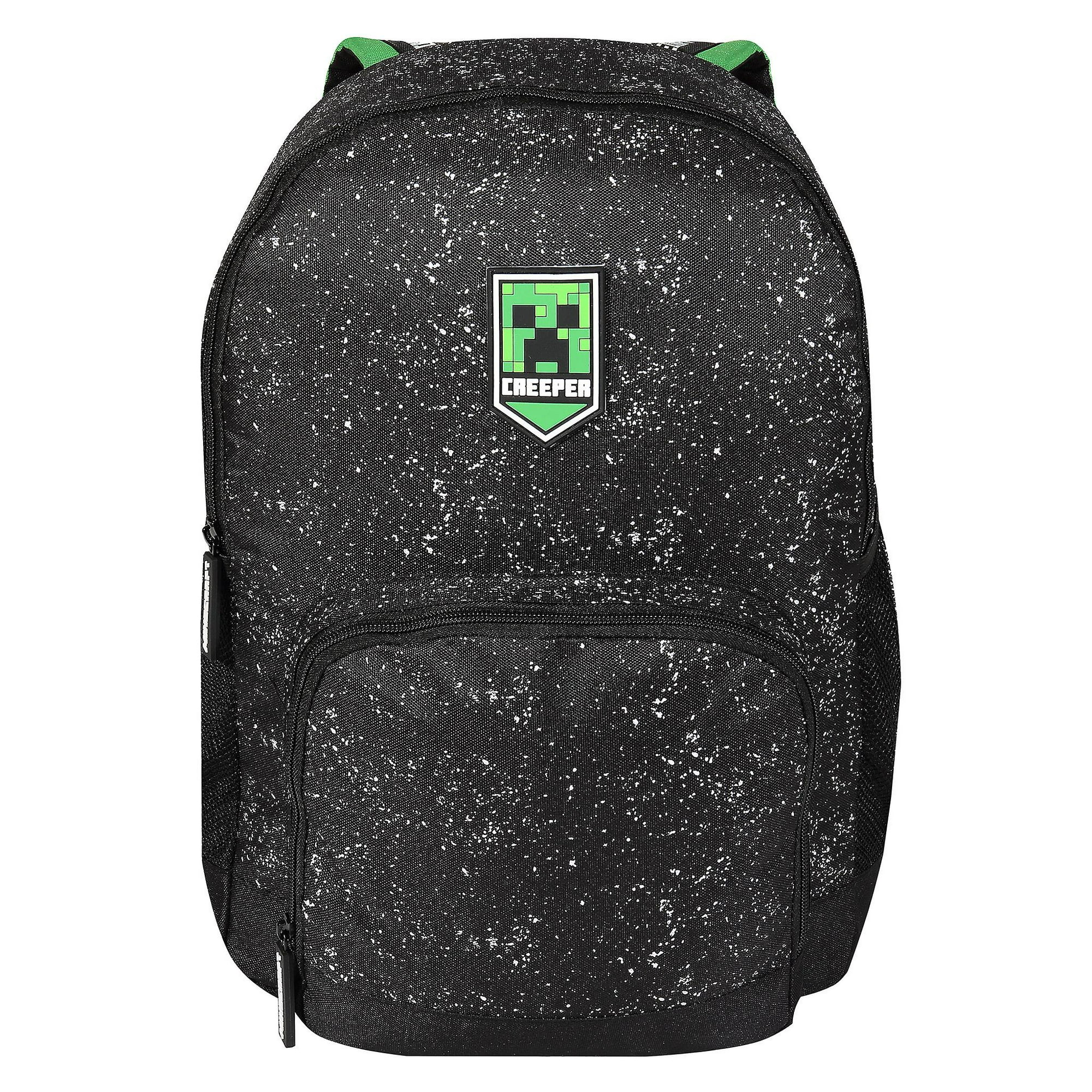 Youyo Official Minecraft Galaxy Creeper Boys Girls Backpack Black Black