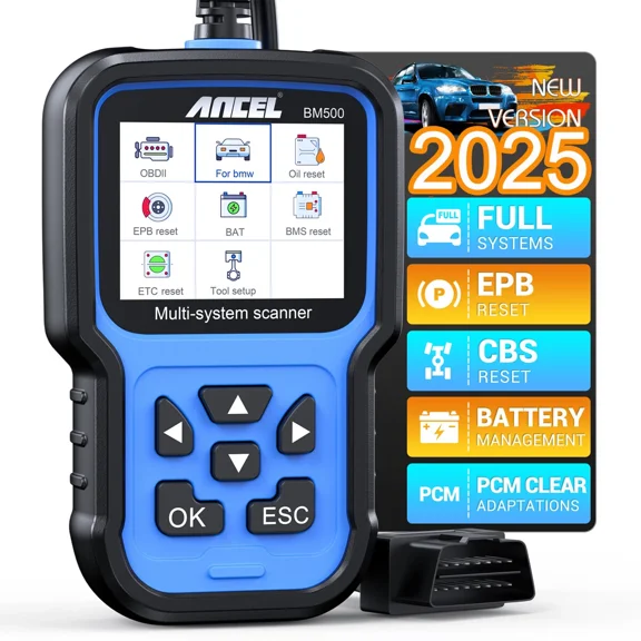 ANCEL OBD2 Scanner Fit for BMW Mini All System Car Diagnostic Tool ABS SRS ESP SAS OIL Reset