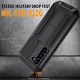 thumbnail image 7 of Rugged Heavy Duty Case for Samsung Galaxy S23 Plus, Triple-Layer Armor Military Grade Shockproof Kickstand Cover with Screen Protector Camera Lens Sliding Metal Frame Dustproof Protective Case,Black, 7 of 7