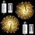 thumbnail image 1 of Lot de 2 Guirlandes Lumineuses à DEL, 8 Modes de Lumières Féeriques à Intensité Réglable, 1 of 4