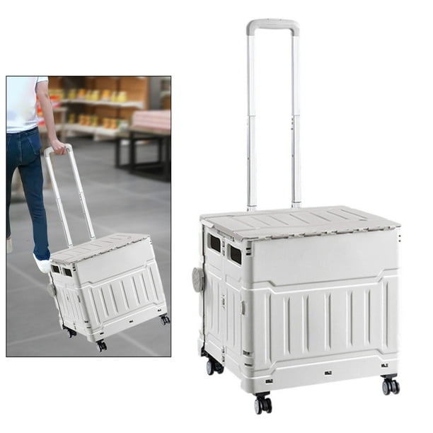 Carrito de compras plegable Colamx ligero para oficina camping y exteriores Gris