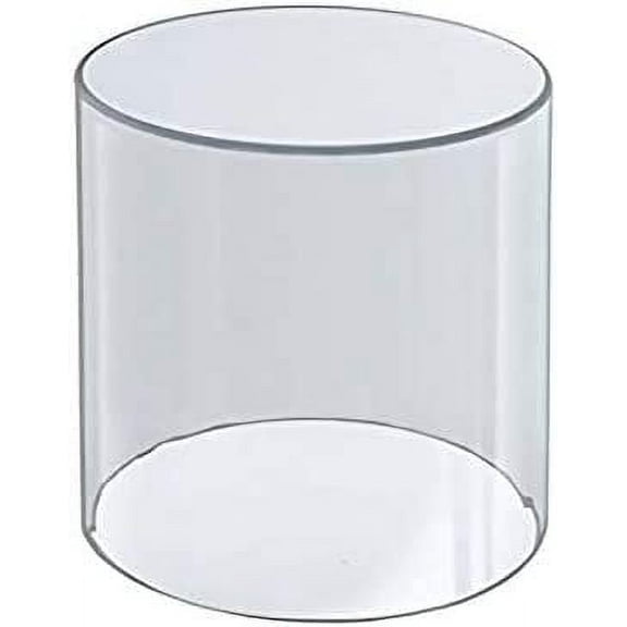 Clear Round Acrylic Cylinder – Easy Set up Round Display Dustproof Protection Case for Collectibles, Figure and Items (8 inches)