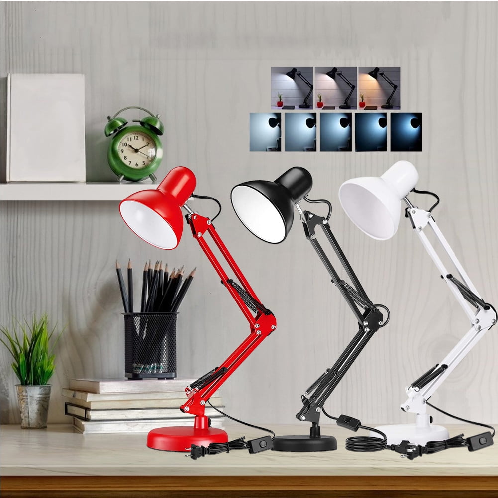 Verscheidenheid atomair Poort Metal Swing Arm Desk Lamps, Adjustable Table Lamp with Clamp, Architect  Gooseneck Pixar Lamp for Bedroom, Study, Home Office, Replaceable Bulbs,  Multi-Joint - Walmart.com