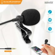 Bower Professional Lavalier Lapel Microphone Omnidirectional Condenser 3.5mm Mic for iPhone Android Smartphone, Recording Mic for YouTube, Interview, Video