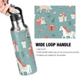 thumbnail image 4 of Horses Christmas Gift Sports Water Bottle with Straw Lid Insulated Stainless Steel Leak Proof BPA Free Thermal Mug with Handle for Gym Yoga Cycling Camping, 4 of 8