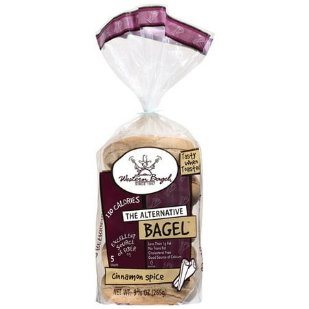 Western Bagel The Alternative Bagel Cinnamon Spice Bagels, 9.375 Oz., 5 Count