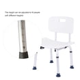 thumbnail image 4 of Aluminum Alloy Shower Bench with Back Non-Slip Shower Stool Adjustable Shower Chair with Drainage Holes, 4 of 8