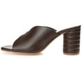 thumbnail image 2 of Journee Signature Womens Genuine Leather Karah Slip On Block Heel Open Square Toe Sandals, 2 of 8