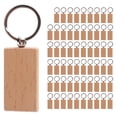 thumbnail image 1 of 60 llaveros rectangulares de madera en blanco para manualidades. Llaveros de madera para grabar. Regalos., 1 of 5