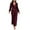 Wine, variant on lulshou Jumpsuits for Women, Women'S Solid Color High-Waisted Long Sleeve V-Neck Off-The-Shoulder Sequin Slim Long Sequin Romper Women's Jumpsuits, Rompers & Overalls, L