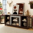 thumbnail image 6 of Resenkos 58-Inch Modern Entertainment Center with Faux Stone Finish - Cherry, 6 of 16
