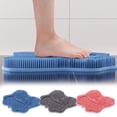 thumbnail image 1 of Alfombrilla antideslizante de baño | Masajeador de pies y espalda de PVC | Empuñadura de ventosa | Casa Bañera Ducha Inodoro Piso Alfombra | Multifuncional | Azul Rosa Gris | 11.81x11.02 pulgadas, 1 of 7