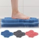 thumbnail image 1 of Alfombrilla antideslizante de baño | Masajeador de pies y espalda de PVC | Empuñadura de ventosa | Casa Bañera Ducha Inodoro Piso Alfombra | Multifuncional | Azul Rosa Gris | 11.81x11.02 pulgadas, 1 of 7