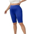thumbnail image 4 of Summer Womens Shorts Fashion Shorts For Women Biker Plus Size Knee Length Yoga High Waisted Athletic Running Gym Workout Pants For Women, 4 of 6