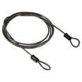 thumbnail image 1 of Cable de Seguridad de Acero Recubierto Uxcell 2.5mmx1.5m para Cerradura de Equipaje Doble Bucle Negro, 1 of 5
