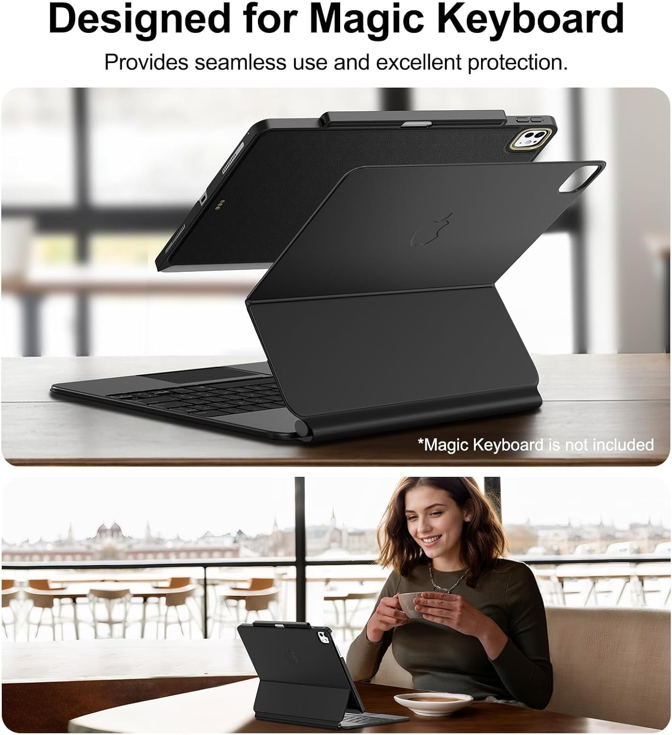 Magic-Keyboard Case for iPad Pro-11 inch M4 2024 with Pencil